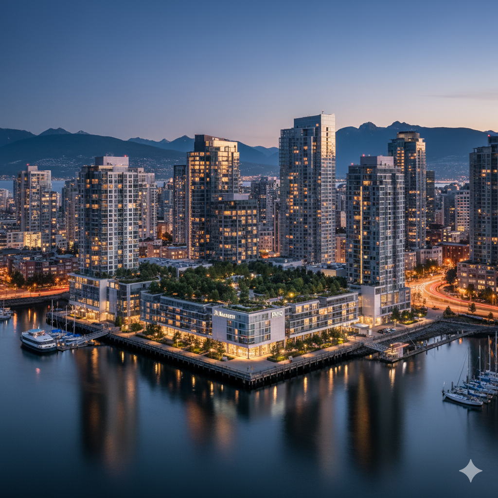 JW Marriott Parq Vancouver exterior on the waterfront